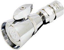 Water saving shower heads with shut off valves